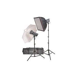 Interfit Photographic Stellar 600ws 2 Monolight Umbrella/Softbox Kit 