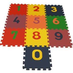  Interlocking Color Foam Puzzle Mats   Numbers 0 9 Toys 