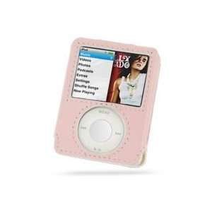  Apple iPod Nano 3rd Leather Sleeve Case w/ Belt Clip (Pink 