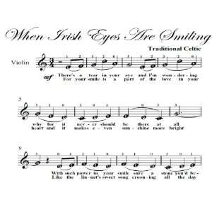   Irish Eyes Are Smiling Easy Violin Sheet Music Traditional Celtic
