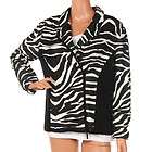 691 MONARI Black & White Zebra Print Jacket & T Shirt Size UK 16 
