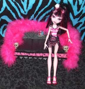 Monster High Doll House Furniture Custom OOAK Handmade Couch Pink 