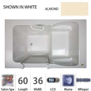 Jacuzzi F7N6036 CLR 5IW A Almond Finestra 60 x 36 Finestra Walk In 