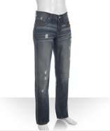 style #314274501 medium wash distressed relaxed straight leg jeans