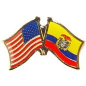  American & Ecuador Flags Pin 1 Arts, Crafts & Sewing