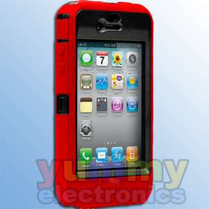 NEW OtterBox Defender RED Case iPhone 4 16GB 32GB  