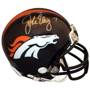  John Elway Autographed Denver Broncos Mini Helmet 