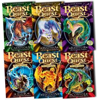Beast Quest Collection Adam Blade 6 Books Set Series 7 Pack 37 to 42 