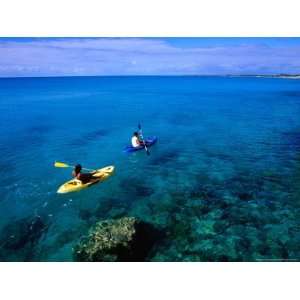  Man and Woman Kayaking on Fernandez Bay, Cat Island 