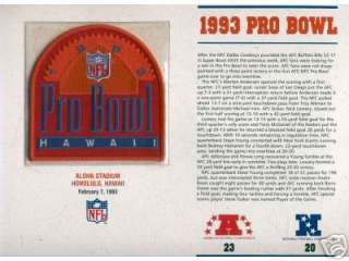 1993 PRO BOWL OFFICIAL NFL FOOTBALL PATCH WILLABEE WARD  