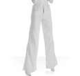 juicy couture white cotton dobby wide leg pants