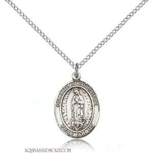    Our Lady of Guadalupe Medium Sterling Silver Medal Jewelry