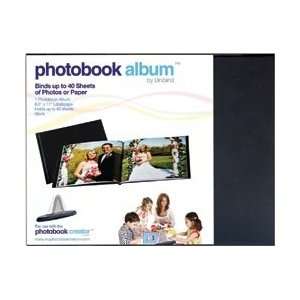  New   Photobook Album 8.5X11 1/Pkg   Landscape Black Linen 