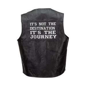  Leather Motorcycle Vest Set Not The Destination Arts, Crafts & Sewing
