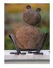 Stone and Metal Garden Frog Yard Art Statue Large