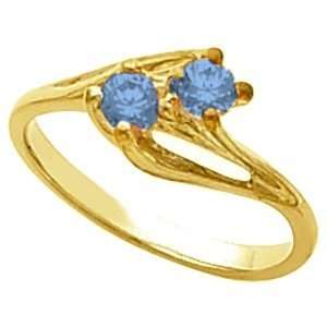  14K Yellow Gold London Blue Topaz Ring Jewelry