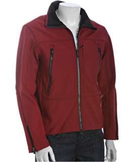   Army red fleece convertible standing collar Creston zip front jacket
