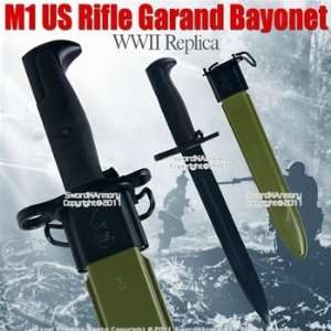 M1 US Rifle Garand Bayonet WWII Replica W/ Sheath  Sports 