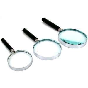  3 Magnifying Glasses Reading Magnifiers Lens Opti Tools 