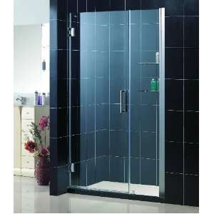  49Adjustable Shower Door with Glass Shelves, Chro