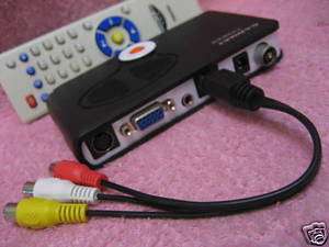 UK PAL TV Tuner Box Signal Converter TV PS2 PC Monitor  