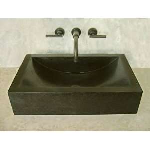 LUXExclusive Natural Stone Vessel Sink Bowl LX TREMONTE. 24L x 15W 