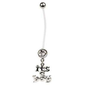  Dangling Its a Boy Pregnancy Belly Ring    