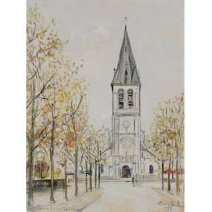 FRAMED oil paintings   Maurice Utrillo   24 x 24 inches   Church of 