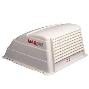  Vent Cover, MaxxAir, w/Bracket, Shell White Automotive