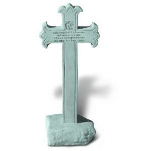  KayBerry Cast Stone Pedestal Memorial Cross with base If 