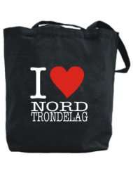 Canvas Tote Bag Black  Love Classic Nord Trondelag  Norway City
