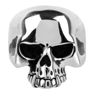  Mens Skull Ring with a Smooth Polished Finish   Size 10 