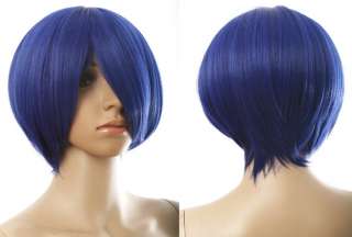 Short Blue mixed black Cosplay wig Z48  