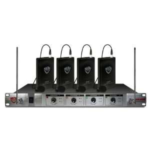   Mics Included + (4) Transmitters + Wireless 4 Channel Receiver
