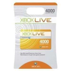  X360 Live 4000 Points