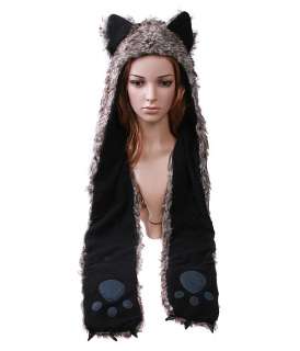   Cartoon Animal Cap Timber Wolf Plush Soft Warm Hat H2784  
