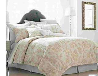 Cindy Crawford 4 pc Comforter Set Queen Vale Jacobean Floral  