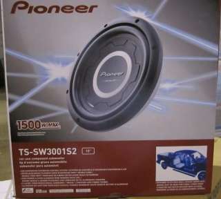 NEW PIONEER TS SW3001S2 12 SHALLOW SUBWOOFER 1500W SUB  