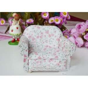  Country Dollhouse Miniature w/CottonCushion Sofa Chair 