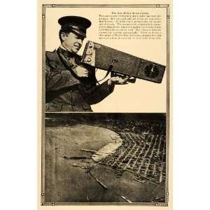  1917 Print WWI Gun Camera Lens Mission Bay California 