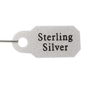 100 Sterling Silver JEWELRY TAG Metallic Plastic~String  