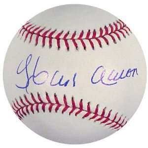 Hank Aaron National League Autographed Baseball  Sports 
