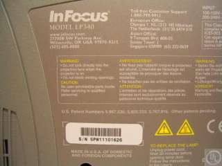 InFocus LP340 DLP Digital Multimedia Projector with Remote & Case 