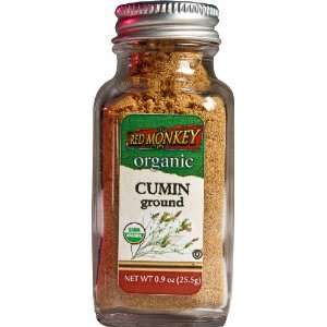 Red Monkey Organic Cumin Ground, 0.9 Ounce Bottles (Pack of 6)  