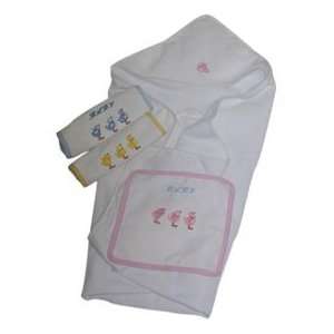  Personalized Hooded Towel and Washclothes   Color Yellow 