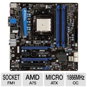  MSI A75MA G55 AMD A Series Socket FM1 Mothe Bundle 
