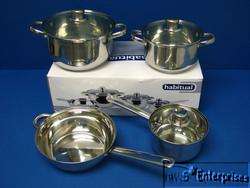 pc Stainless Steel cookware pots pans set w lids NEW  