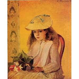   name Portrait of Jeanne the Artists Daughter 1, by Pissarro Camille