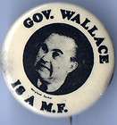RARE Racist GOV GEORGE C WALLACE FOR PRESIDENT 1976 PIN  