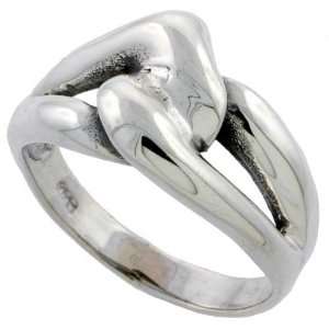  Sterling Silver Love Knot Ring (Available in Sizes 4 to 12 